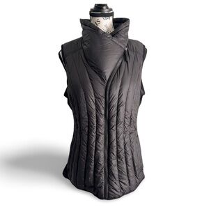 Calvin Klein Performance Premium Down Black Puffer Vest Stretch Panels Medium